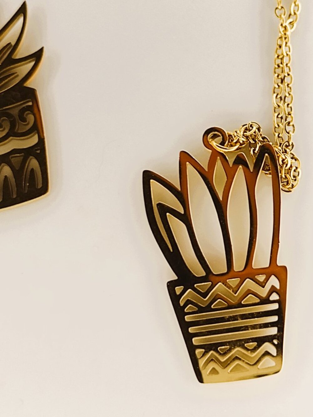 Necklace Gold Costume Snake Plant Indoor Gardener Gift Green Thumb